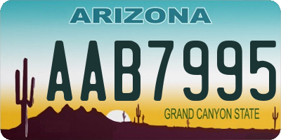 AZ license plate AAB7995