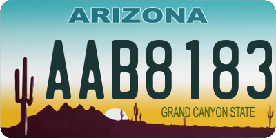 AZ license plate AAB8183