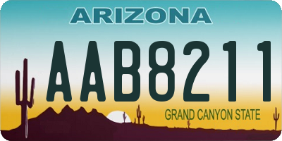 AZ license plate AAB8211