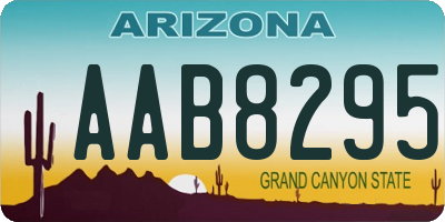 AZ license plate AAB8295
