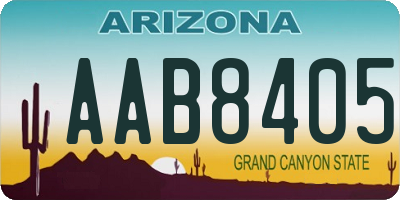 AZ license plate AAB8405