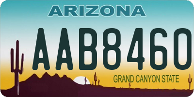 AZ license plate AAB8460