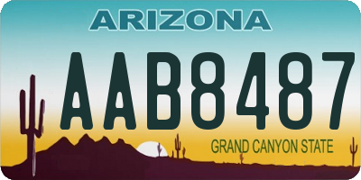 AZ license plate AAB8487