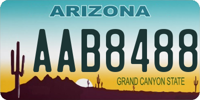 AZ license plate AAB8488