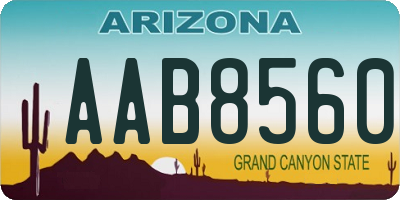 AZ license plate AAB8560