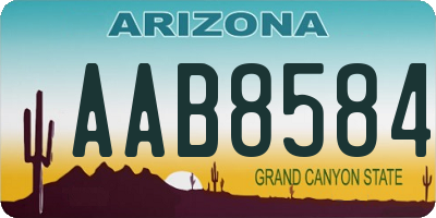 AZ license plate AAB8584