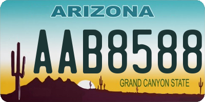 AZ license plate AAB8588