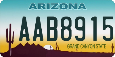 AZ license plate AAB8915