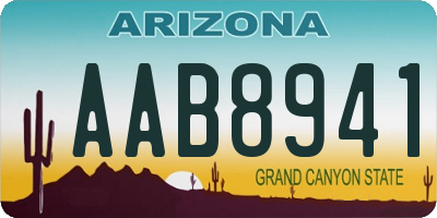 AZ license plate AAB8941