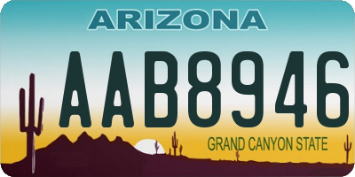AZ license plate AAB8946