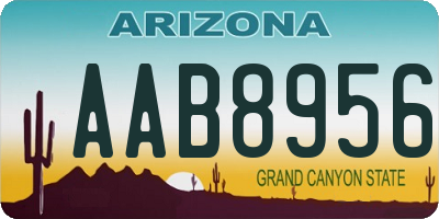 AZ license plate AAB8956