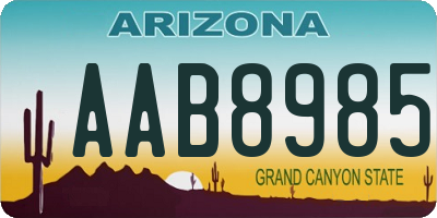 AZ license plate AAB8985