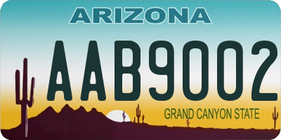 AZ license plate AAB9002