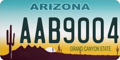 AZ license plate AAB9004