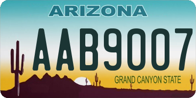 AZ license plate AAB9007