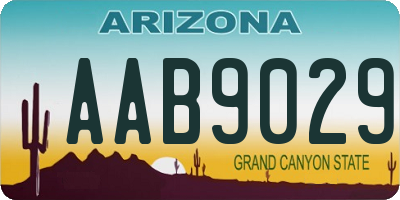 AZ license plate AAB9029
