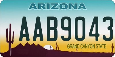 AZ license plate AAB9043