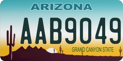 AZ license plate AAB9049