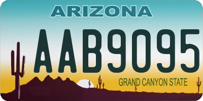 AZ license plate AAB9095