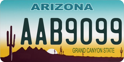 AZ license plate AAB9099