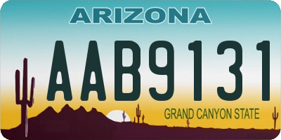 AZ license plate AAB9131