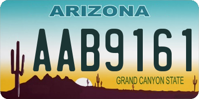 AZ license plate AAB9161