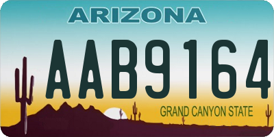 AZ license plate AAB9164