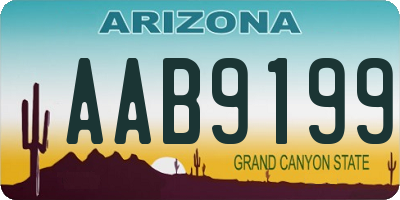 AZ license plate AAB9199
