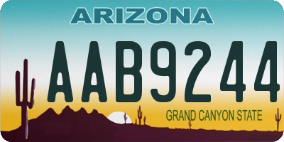 AZ license plate AAB9244