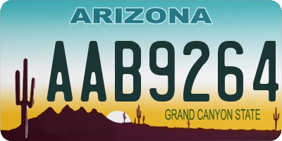 AZ license plate AAB9264