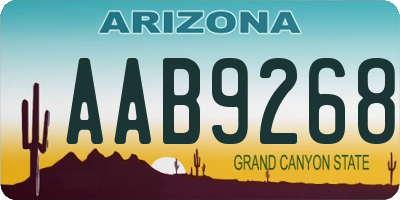 AZ license plate AAB9268