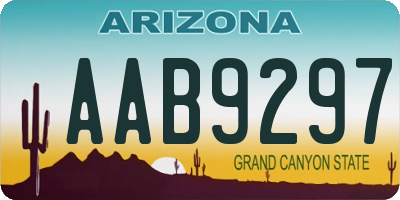 AZ license plate AAB9297