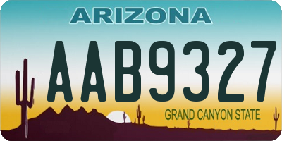 AZ license plate AAB9327