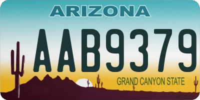 AZ license plate AAB9379