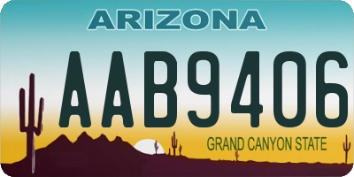 AZ license plate AAB9406