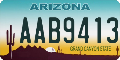 AZ license plate AAB9413