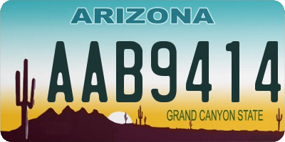 AZ license plate AAB9414