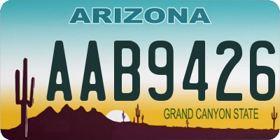 AZ license plate AAB9426