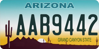 AZ license plate AAB9442