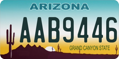 AZ license plate AAB9446