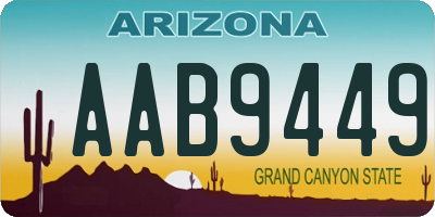 AZ license plate AAB9449