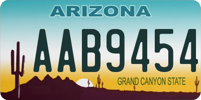 AZ license plate AAB9454