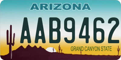 AZ license plate AAB9462
