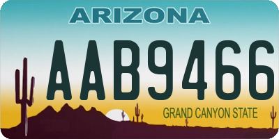 AZ license plate AAB9466