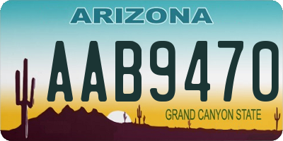 AZ license plate AAB9470