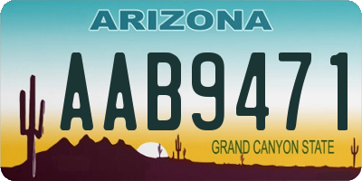 AZ license plate AAB9471