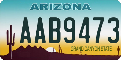 AZ license plate AAB9473