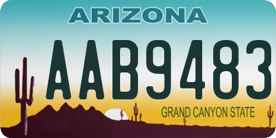 AZ license plate AAB9483