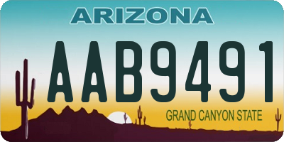 AZ license plate AAB9491