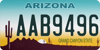 AZ license plate AAB9496